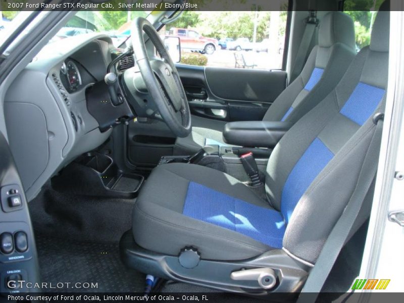 Silver Metallic / Ebony/Blue 2007 Ford Ranger STX Regular Cab