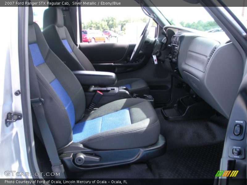 Silver Metallic / Ebony/Blue 2007 Ford Ranger STX Regular Cab
