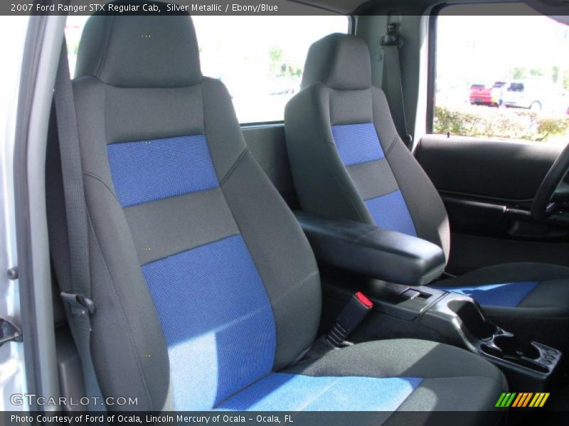 Silver Metallic / Ebony/Blue 2007 Ford Ranger STX Regular Cab