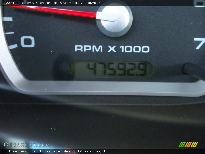 Silver Metallic / Ebony/Blue 2007 Ford Ranger STX Regular Cab