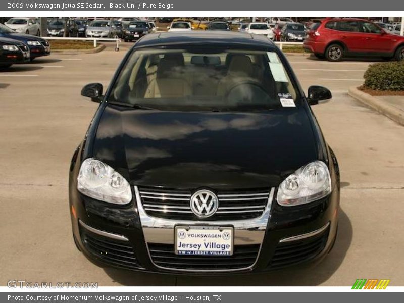 Black Uni / Pure Beige 2009 Volkswagen Jetta SE Sedan
