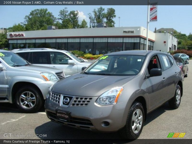 Gotham Gray Metallic / Black 2008 Nissan Rogue S AWD