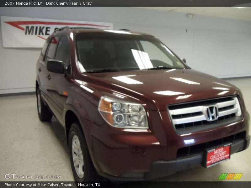 Dark Cherry Pearl / Gray 2007 Honda Pilot LX