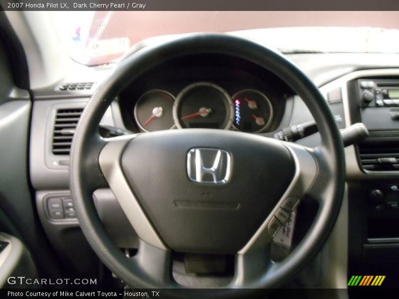 Dark Cherry Pearl / Gray 2007 Honda Pilot LX