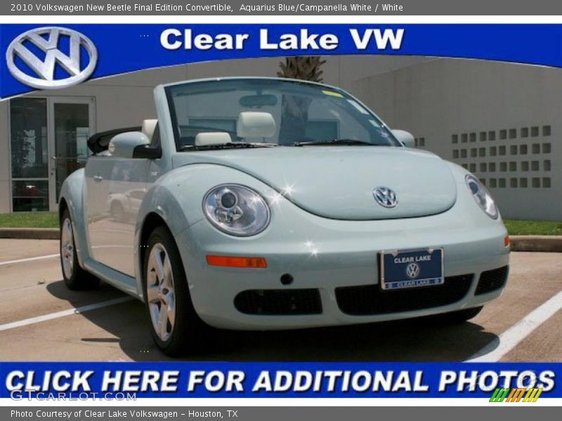Aquarius Blue/Campanella White / White 2010 Volkswagen New Beetle Final Edition Convertible
