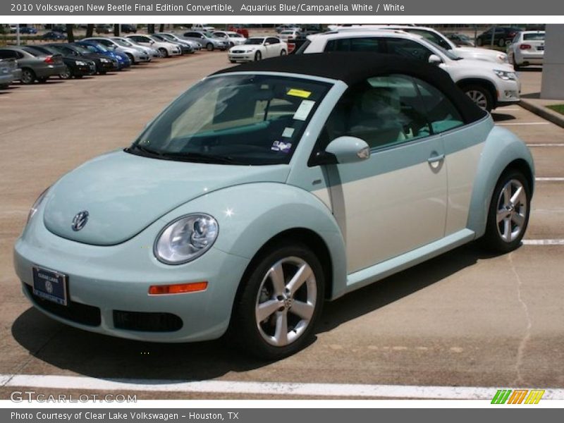 Aquarius Blue/Campanella White / White 2010 Volkswagen New Beetle Final Edition Convertible