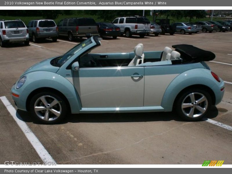 Aquarius Blue/Campanella White / White 2010 Volkswagen New Beetle Final Edition Convertible