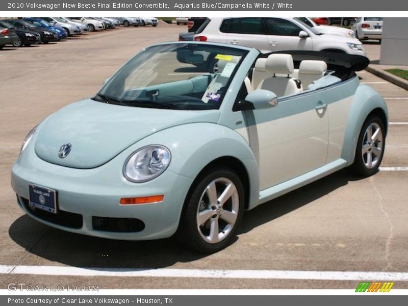 Aquarius Blue/Campanella White / White 2010 Volkswagen New Beetle Final Edition Convertible