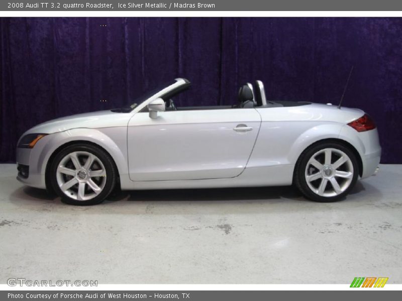 Ice Silver Metallic / Madras Brown 2008 Audi TT 3.2 quattro Roadster