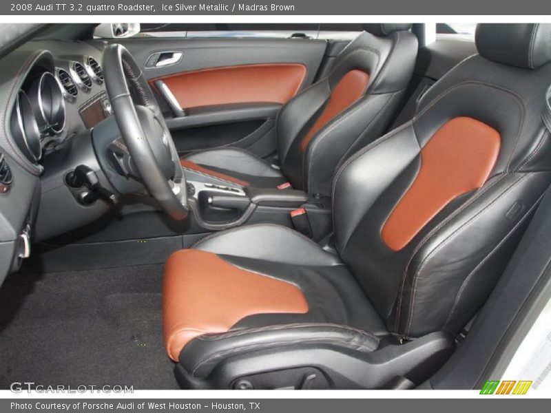 Ice Silver Metallic / Madras Brown 2008 Audi TT 3.2 quattro Roadster