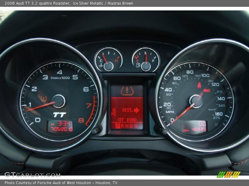 Ice Silver Metallic / Madras Brown 2008 Audi TT 3.2 quattro Roadster