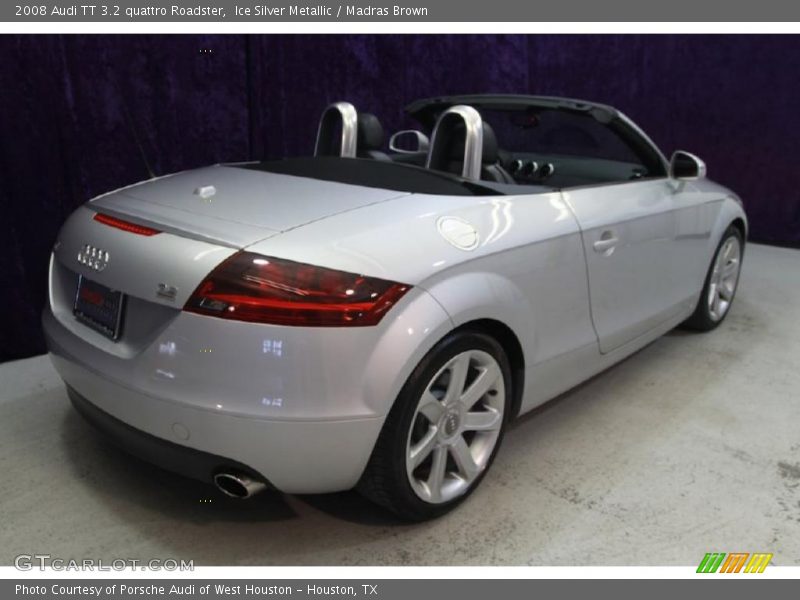 Ice Silver Metallic / Madras Brown 2008 Audi TT 3.2 quattro Roadster