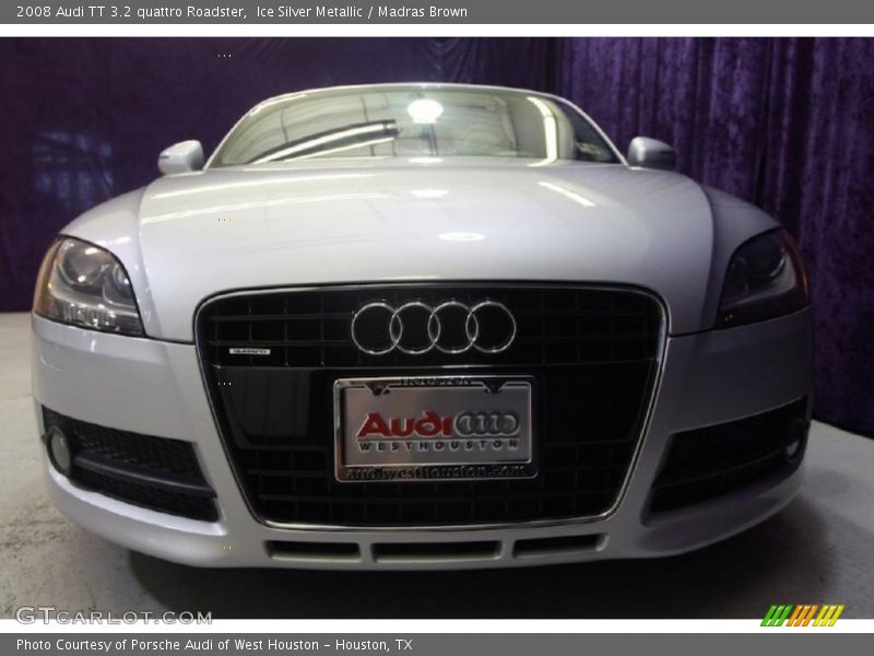 Ice Silver Metallic / Madras Brown 2008 Audi TT 3.2 quattro Roadster