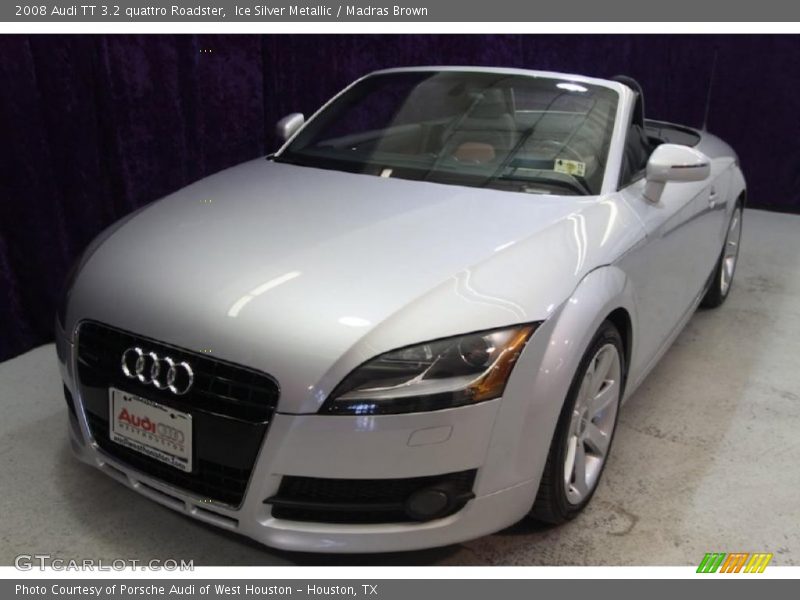 Ice Silver Metallic / Madras Brown 2008 Audi TT 3.2 quattro Roadster