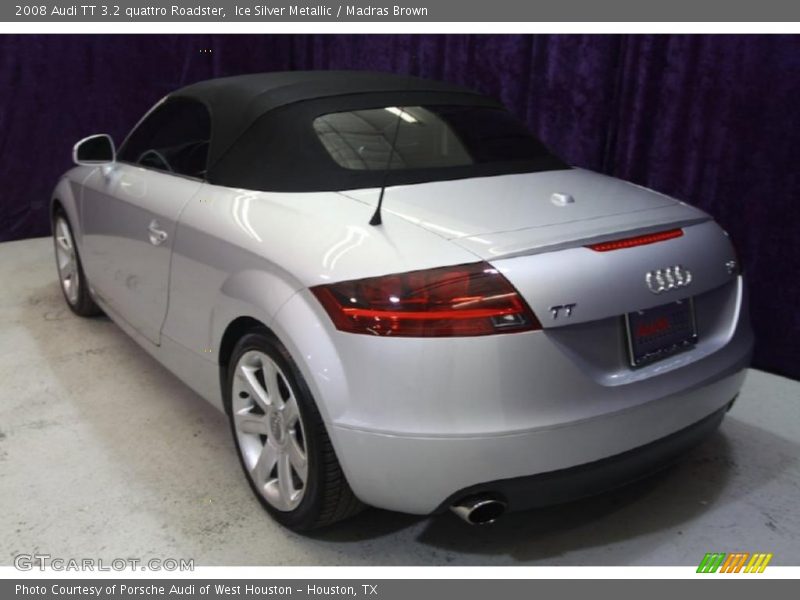 Ice Silver Metallic / Madras Brown 2008 Audi TT 3.2 quattro Roadster