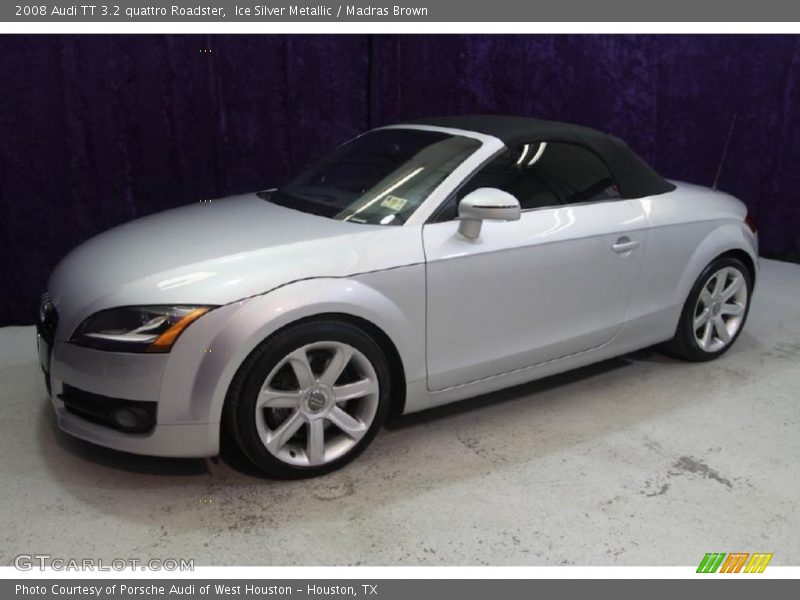 Ice Silver Metallic / Madras Brown 2008 Audi TT 3.2 quattro Roadster