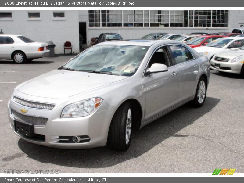 Silverstone Metallic / Ebony/Brick Red 2008 Chevrolet Malibu LTZ Sedan