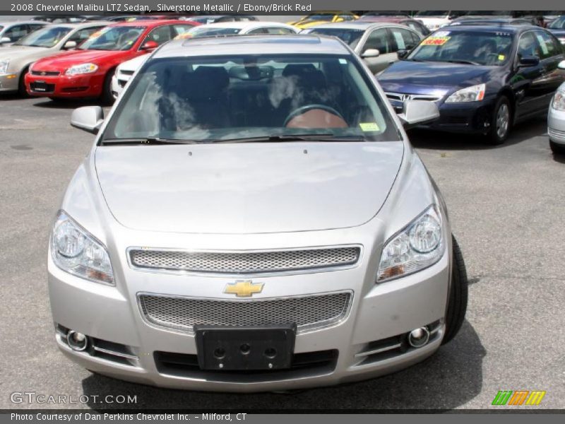 Silverstone Metallic / Ebony/Brick Red 2008 Chevrolet Malibu LTZ Sedan