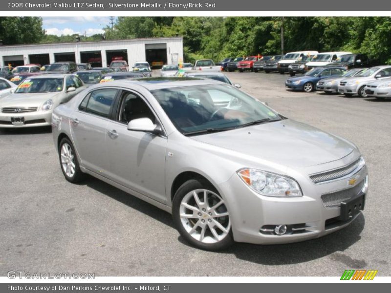 Silverstone Metallic / Ebony/Brick Red 2008 Chevrolet Malibu LTZ Sedan