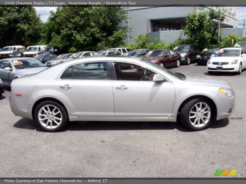 Silverstone Metallic / Ebony/Brick Red 2008 Chevrolet Malibu LTZ Sedan