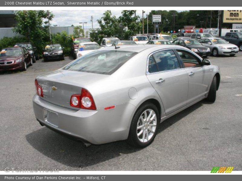 Silverstone Metallic / Ebony/Brick Red 2008 Chevrolet Malibu LTZ Sedan