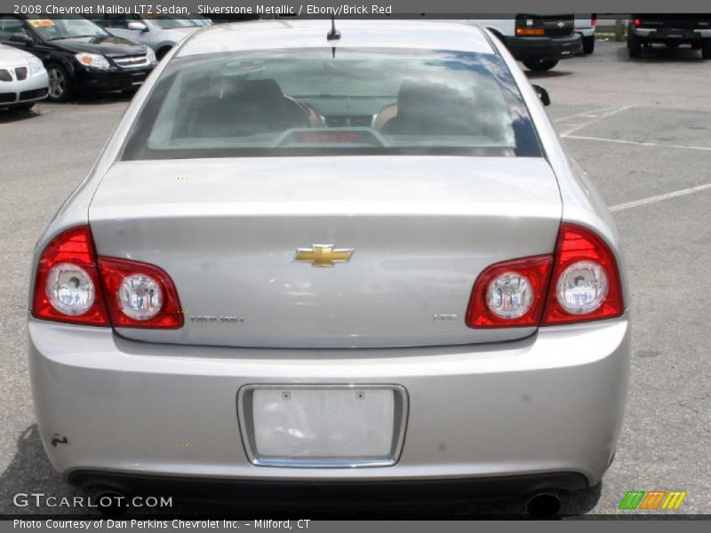 Silverstone Metallic / Ebony/Brick Red 2008 Chevrolet Malibu LTZ Sedan