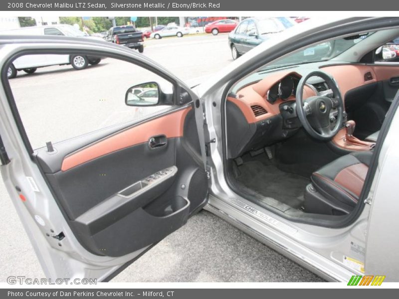 Silverstone Metallic / Ebony/Brick Red 2008 Chevrolet Malibu LTZ Sedan
