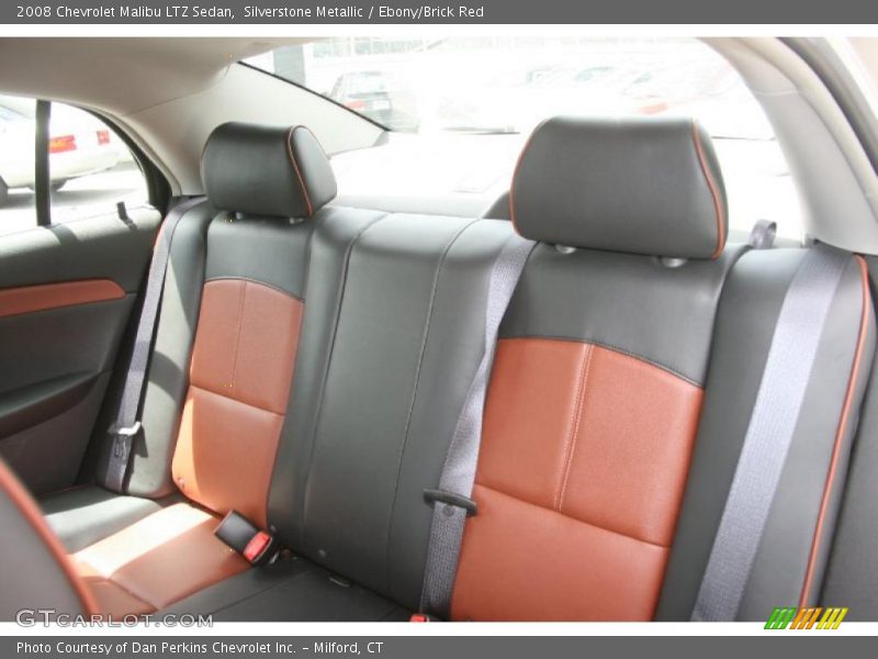 Silverstone Metallic / Ebony/Brick Red 2008 Chevrolet Malibu LTZ Sedan