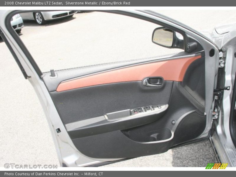 Silverstone Metallic / Ebony/Brick Red 2008 Chevrolet Malibu LTZ Sedan