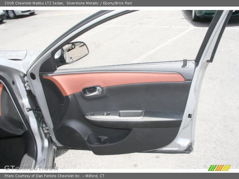 Silverstone Metallic / Ebony/Brick Red 2008 Chevrolet Malibu LTZ Sedan