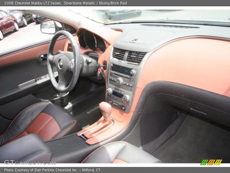 Silverstone Metallic / Ebony/Brick Red 2008 Chevrolet Malibu LTZ Sedan