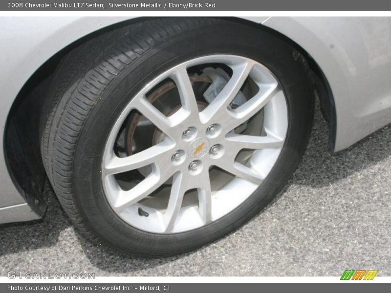 Silverstone Metallic / Ebony/Brick Red 2008 Chevrolet Malibu LTZ Sedan