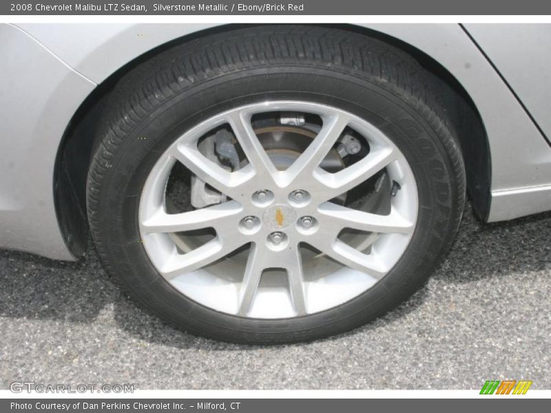Silverstone Metallic / Ebony/Brick Red 2008 Chevrolet Malibu LTZ Sedan