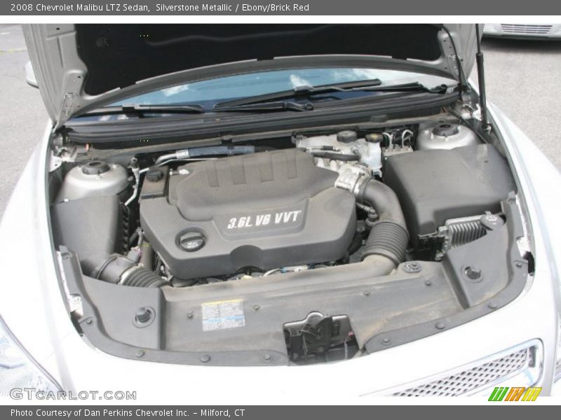 Silverstone Metallic / Ebony/Brick Red 2008 Chevrolet Malibu LTZ Sedan