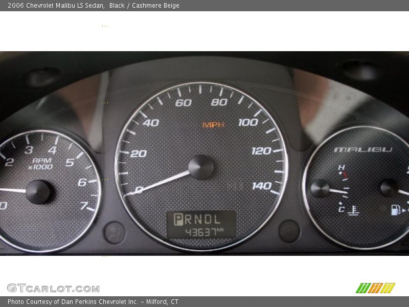 Black / Cashmere Beige 2006 Chevrolet Malibu LS Sedan