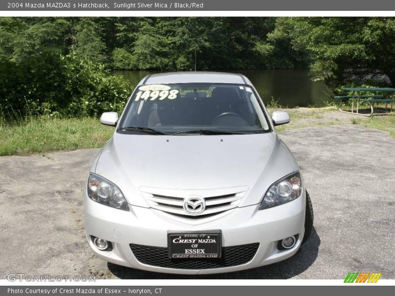 Sunlight Silver Mica / Black/Red 2004 Mazda MAZDA3 s Hatchback