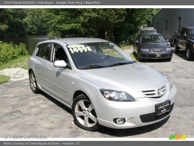 Sunlight Silver Mica / Black/Red 2004 Mazda MAZDA3 s Hatchback