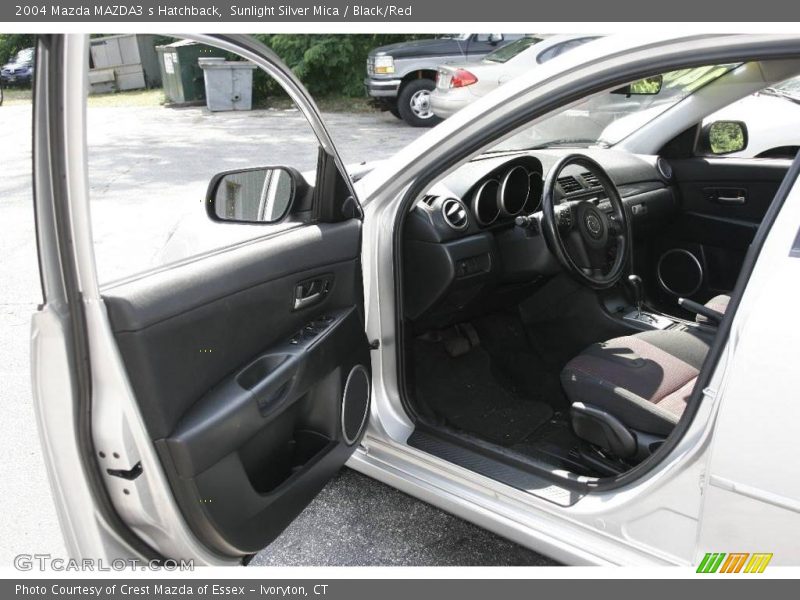 Sunlight Silver Mica / Black/Red 2004 Mazda MAZDA3 s Hatchback