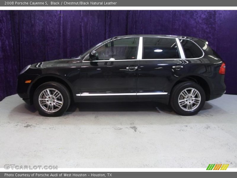 Black / Chestnut/Black Natural Leather 2008 Porsche Cayenne S
