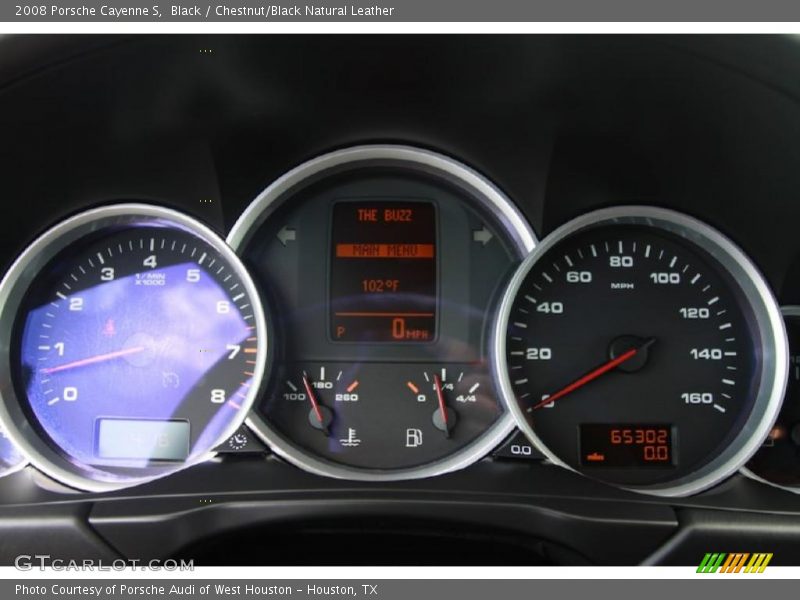 Black / Chestnut/Black Natural Leather 2008 Porsche Cayenne S