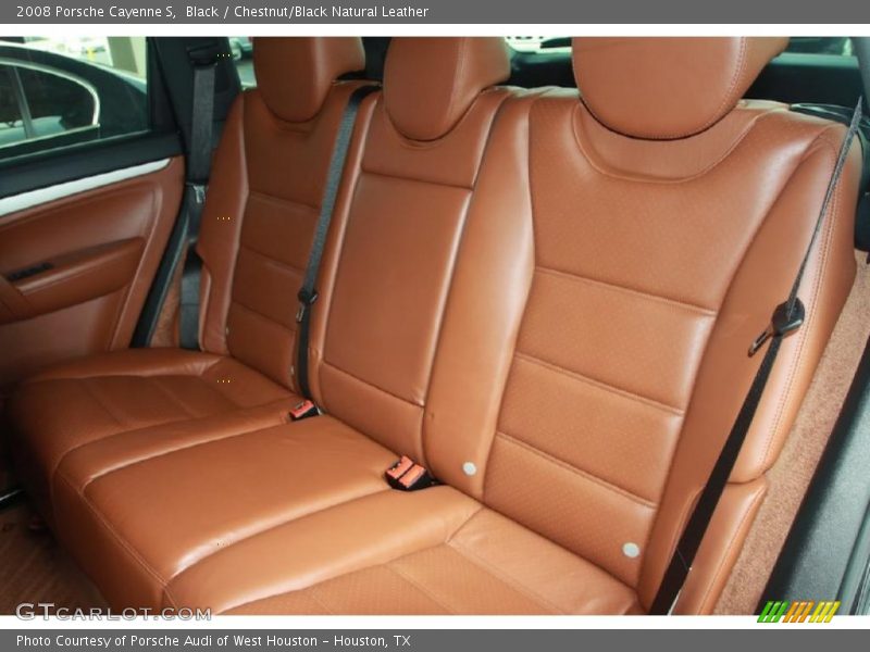 Black / Chestnut/Black Natural Leather 2008 Porsche Cayenne S