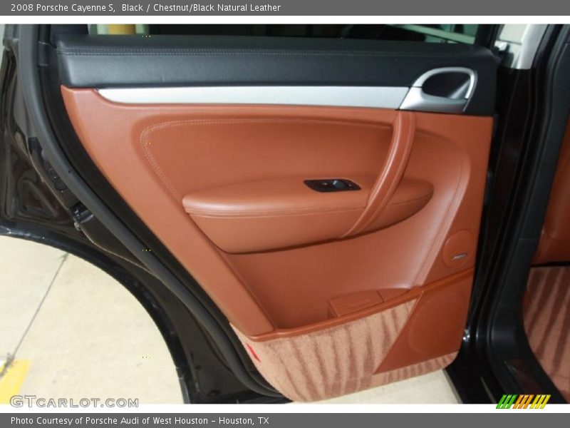 Black / Chestnut/Black Natural Leather 2008 Porsche Cayenne S