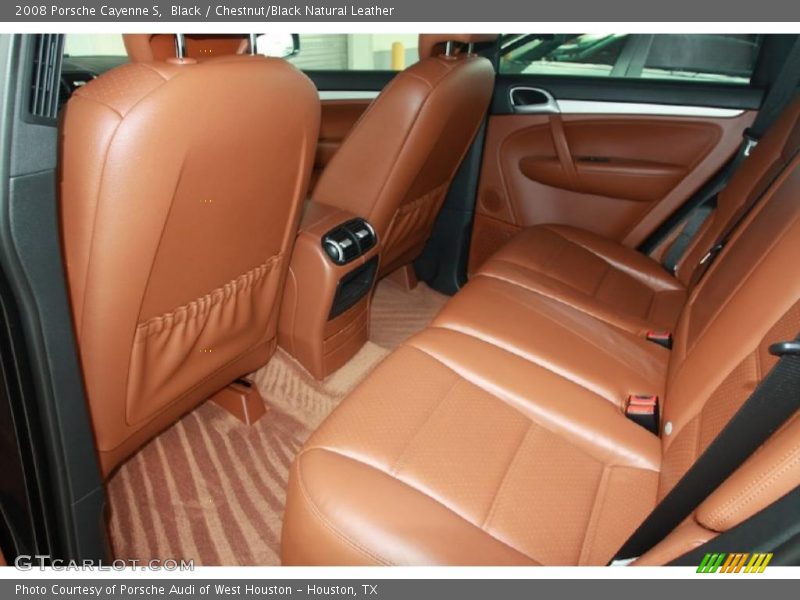 Black / Chestnut/Black Natural Leather 2008 Porsche Cayenne S
