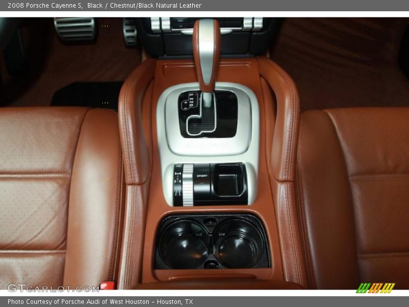 Black / Chestnut/Black Natural Leather 2008 Porsche Cayenne S