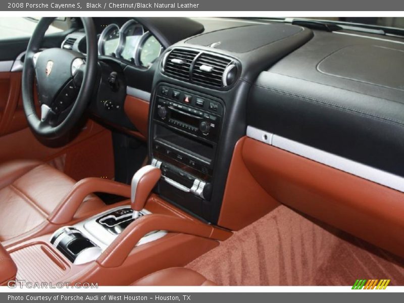 Black / Chestnut/Black Natural Leather 2008 Porsche Cayenne S