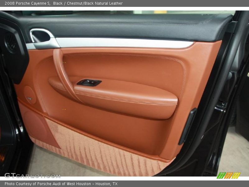 Black / Chestnut/Black Natural Leather 2008 Porsche Cayenne S