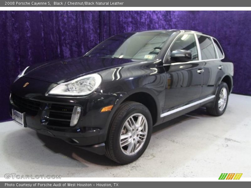 Black / Chestnut/Black Natural Leather 2008 Porsche Cayenne S