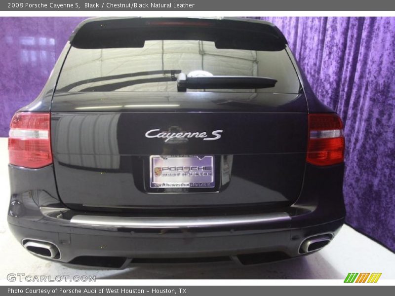 Black / Chestnut/Black Natural Leather 2008 Porsche Cayenne S