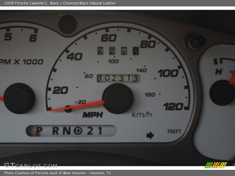 Black / Chestnut/Black Natural Leather 2008 Porsche Cayenne S