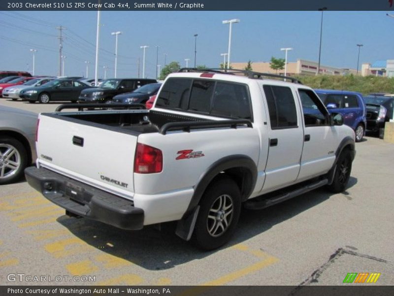 Summit White / Graphite 2003 Chevrolet S10 LS ZR5 Crew Cab 4x4